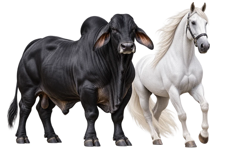 Toro y caballo, pacientes de Gestiona mi Veterinaria